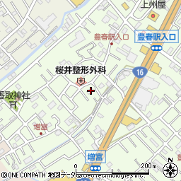 埼玉県春日部市増富123周辺の地図