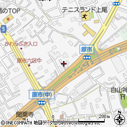 埼玉県上尾市原市3813周辺の地図