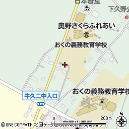 茨城県牛久市久野町715周辺の地図