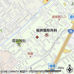 埼玉県春日部市増富88周辺の地図