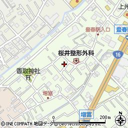 埼玉県春日部市増富91-3周辺の地図