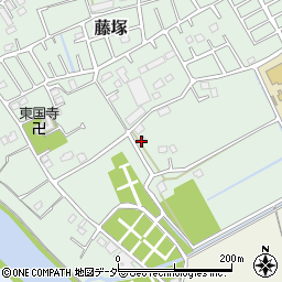 埼玉県春日部市藤塚124周辺の地図