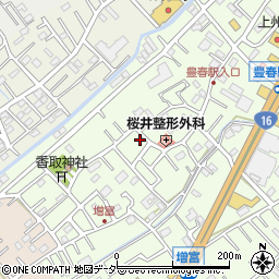 埼玉県春日部市増富91周辺の地図