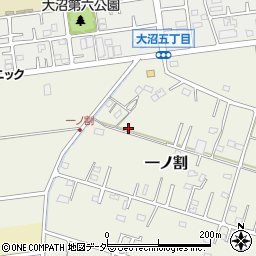 埼玉県春日部市一ノ割1348周辺の地図