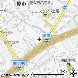 埼玉県上尾市原市3817周辺の地図
