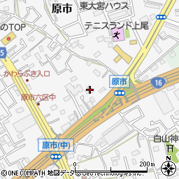埼玉県上尾市原市3815周辺の地図