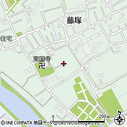埼玉県春日部市藤塚185周辺の地図