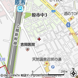 埼玉県上尾市原市544周辺の地図