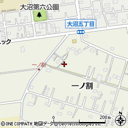 埼玉県春日部市一ノ割1349周辺の地図