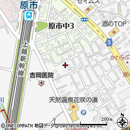 埼玉県上尾市原市544-7周辺の地図