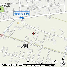 埼玉県春日部市一ノ割1376周辺の地図