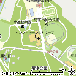 野田市役所総合公園　陸上競技場周辺の地図