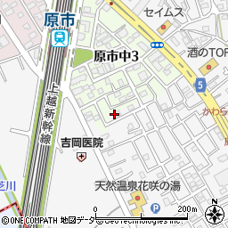 埼玉県上尾市原市543周辺の地図