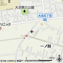 埼玉県春日部市一ノ割1355周辺の地図