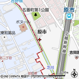 埼玉県上尾市原市480周辺の地図