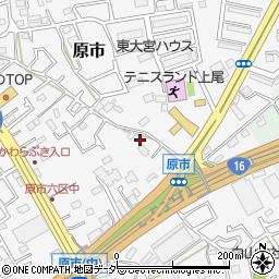 埼玉県上尾市原市3787周辺の地図