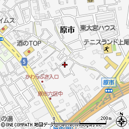 埼玉県上尾市原市3756-2周辺の地図