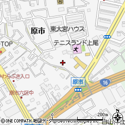 埼玉県上尾市原市3823周辺の地図