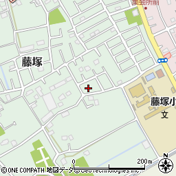 埼玉県春日部市藤塚207周辺の地図