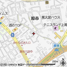 埼玉県上尾市原市3757-3周辺の地図