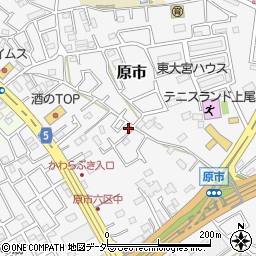 埼玉県上尾市原市3757-2周辺の地図