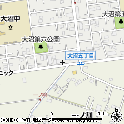 埼玉県春日部市大沼6丁目110周辺の地図