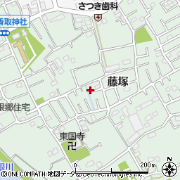 埼玉県春日部市藤塚377周辺の地図