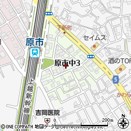 埼玉県上尾市原市中周辺の地図