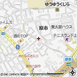 埼玉県上尾市原市3832周辺の地図