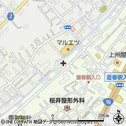 埼玉県春日部市増富14-9周辺の地図