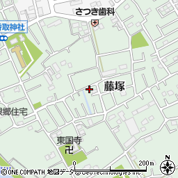 埼玉県春日部市藤塚376周辺の地図