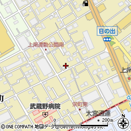 埼玉県上尾市日の出1丁目周辺の地図