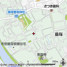 埼玉県春日部市藤塚438周辺の地図