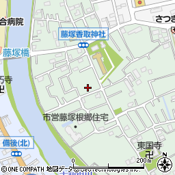 埼玉県春日部市藤塚582周辺の地図