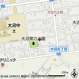 埼玉県春日部市大沼6丁目93周辺の地図