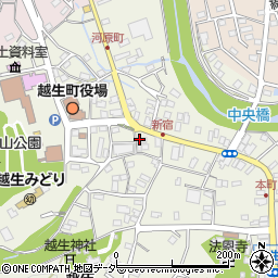 越生町役場　越生町観光センター・里の駅周辺の地図