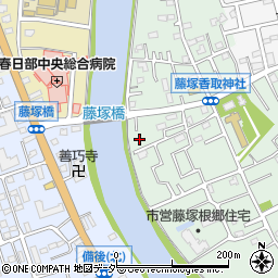 埼玉県春日部市藤塚611周辺の地図
