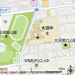 春日部市立大沼中学校周辺の地図