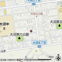 埼玉県春日部市大沼6丁目65周辺の地図