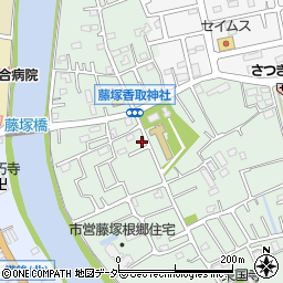 埼玉県春日部市藤塚602周辺の地図