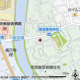 埼玉県春日部市藤塚605周辺の地図