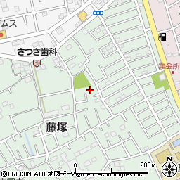 埼玉県春日部市藤塚332周辺の地図