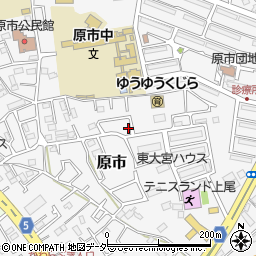 埼玉県上尾市原市3866-22周辺の地図