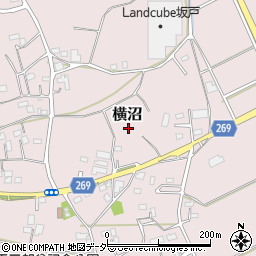 埼玉県坂戸市横沼周辺の地図