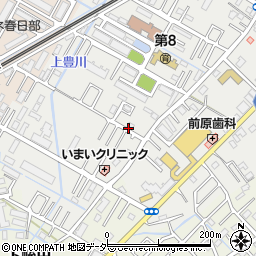 埼玉県春日部市上蛭田周辺の地図