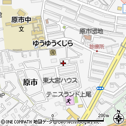 埼玉県上尾市原市3873周辺の地図