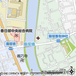 埼玉県春日部市藤塚614周辺の地図