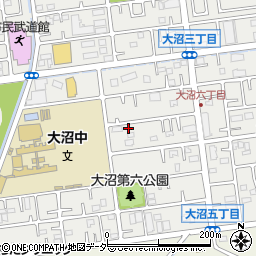 埼玉県春日部市大沼6丁目49周辺の地図