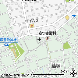 埼玉県春日部市藤塚412周辺の地図
