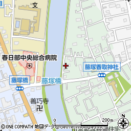 埼玉県春日部市藤塚625周辺の地図